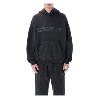 Fear of God Hoodies, male, Black, Size: XL Heavy Fleece 90s Hoodie