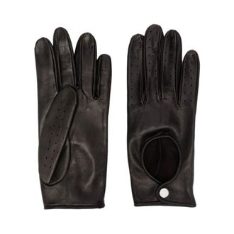 Ernest W. Baker Accessoires, Heren, Zwart, L, Leer, Leren Rijhandschoenen met Uitsparingen