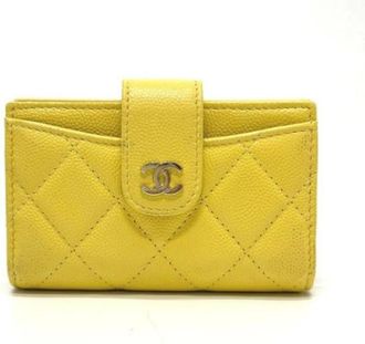 Chanel Pre-owned Wallets, female, Yellow, Size: ONE SIZE Pre-owned Vintage Wallet