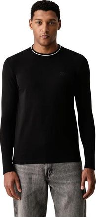 Karl Lagerfeld Longsleeve - Heren - Longsleeves - Zwart - M - Katoen - Tops