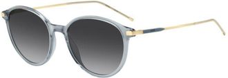 BOSS Blue-gray sunglasses with gold-tone temples