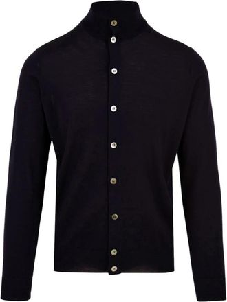 FILIPPO DE LAURENTIIS Blousotto - Heren - Vesten - Blauw - 2XL - Wol - Truien & Vesten