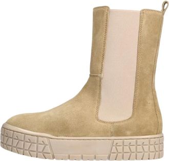 Hip Beige Su&egrave;de Chelsea Boots - Dames - Chelseaboots - Beige - 41 EU - Su&egrave;de - Schoenen