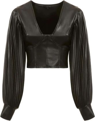 Guess Klassieke Zwarte Basic Tops voor Vrouwen - Dames - Blouses - Zwart - XS - Overhemden