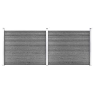 vidaXL Vidaxl - Set Pannello Di Recinzione In Wpc 353x146 Cm Grigio