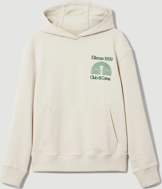 Ellesse Mens Club Di Corsa Hoodie - Off White - Cream - Size: 44