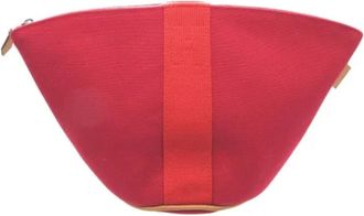Herm&egrave;s Pre-owned Fabric pouches - Dames - Vintage Tassen - Rood - ONE Size - Vintage