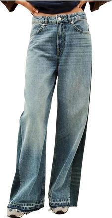 BA&SH Mislav Wide Jeans - Dames - Loose Fit Jeans - Blauw - XS - Katoen - Jeans