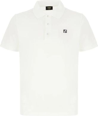 Fendi Polo Shirt - Heren - Polos - Wit - L - Katoen - Tops