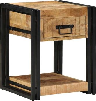 vidaXL Comodino 40x40x50 cm in Legno Grezzo Massello di Mango - Vidaxl