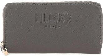 Liu Jo embossed-logo zip-fastening wallet - women - Polyurethane - One Size - Grey