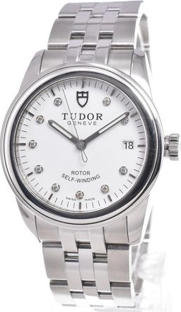 Tudor Style Date Automatic Stainless Steel With Diamonds Watch (Pre-Owned)