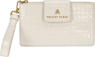 Philipp Plein Clutch Statement - Dames - Clutches - Beige - ONE Size - Leer - Tassen