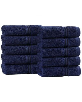 Superior Set Of 10 Heritage Egyptian Cotton Highly Absorbent Solid Ultra Soft Face Towels