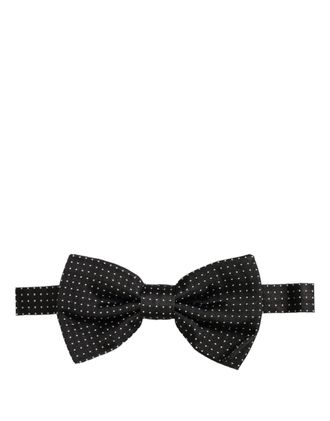 Dolce & Gabbana Polka-Dot Silk Bow Tie - Black