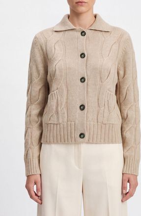 Allude Cardigan in cashmere e seta con colletto classico e chiusura a bottoni