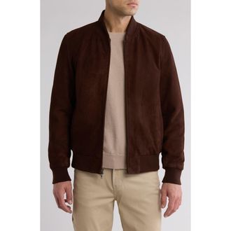 Slate & Stone Suede Padded Bomber Jacket in Chocolate Brown at Nordstrom Rack, Size Small