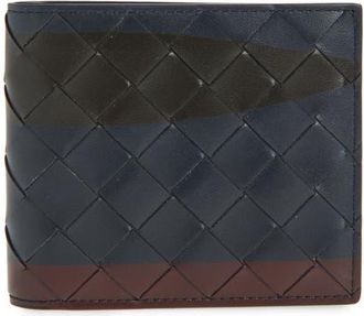 Bottega Veneta Intrecciato Bifold Wallet in 4328 Midnight at Nordstrom