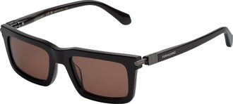 Ferragamo Rechthoekige Zonnebril SF2015S Heren