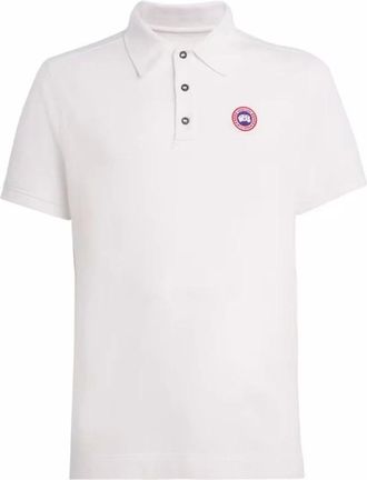 Canada Goose Polo Shirts, male, White, XS, Beckley Polo