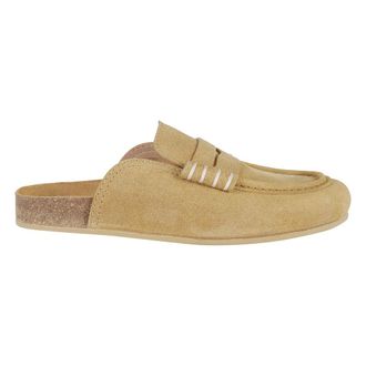J.W.Anderson Mules, female, Beige, Size: 9 US Stitch Loafer Mules