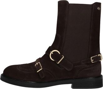 Fred De La Bretoniere Paris Edane Enkellaars - Dames - Enkellaarsjes - Bruin - 42 EU - Leer - Schoenen