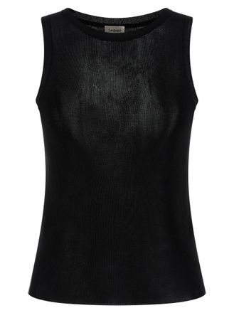 Saint Laurent Black Viscose top