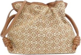 Loewe Pre-owned Bucket Bags, female, Beige, Size: ONE SIZE Pre-owned Canvas handbags
