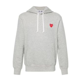 Comme Des Gar&ccedil;ons Hoodies, female, Gray, Size: XS Cotton Hoodie