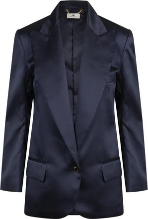 Elisabetta Franchi Gazar Blazer - Dames - Blazers - Blauw - S - Polyester - Jassen