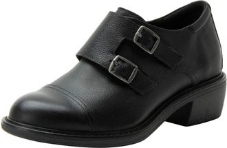 Alegria Womens Mave Leather Shoe In Black Burnished