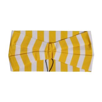 Dolce & Gabbana Fascia per capelli a righe intrecciate - - Accessories - Donna - Giallo - ONE SIZE
