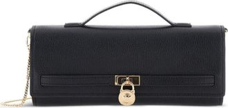 Michael Kors Hamilton Moderne Black Clutch With Padlock Charm