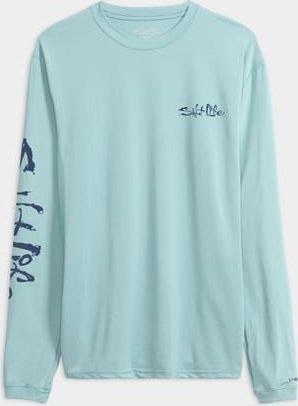 Salt Life Secret Spot Long Sleeve SLX Performance Tee in Lt Aruba Heather at Nordstrom, Size Xx-Large