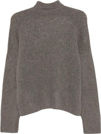 Woolrich Zachte Alpaca Turtleneck - Dames - Coltruien - Grijs - S - Truien & Vesten