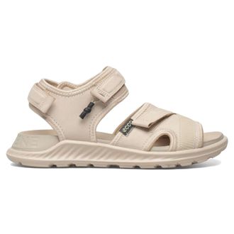 Ecco Ecco Exowrap Nubuck Textile Womens Hook and loop Sandals - Limestone - Size:UK 5-5.5
