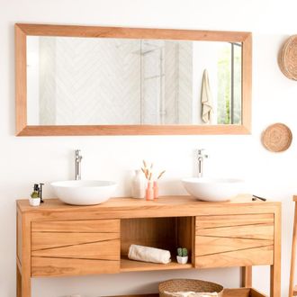 Wanda Collection Wanda Collection - Espejo Rectangular Grande De Teca Maciza 160 X 70 Cm