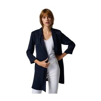 Joseph Ribkoff Single-Breasted Coats, female, Blue, Size: 3XL Classic Long Blazer