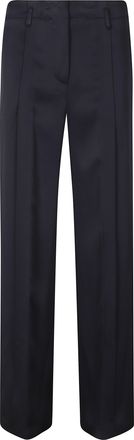 Semicouture Midnight Blue Wide-Leg Cadi Pants