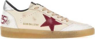 Golden Goose Beige Logo Ball Star Sneakers