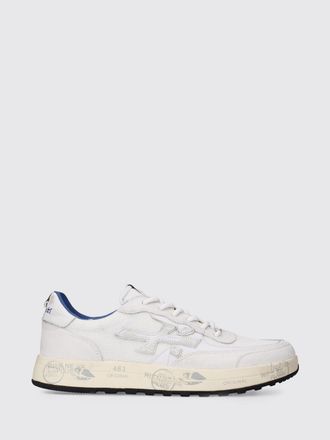 Premiata Nous Low-Top Sneakers in Suede and Mesh with Applied Logo