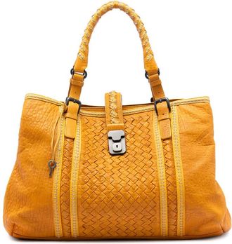 Bottega Veneta Pre-owned Bottega Veneta Medium Nappa Intrecciato Punto Mocassino Roma Tote Ladies B00287965R
