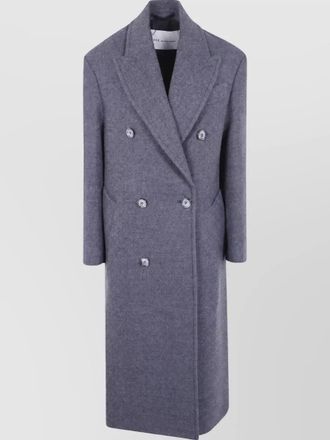 Ami virgin wool long double-breasted coat