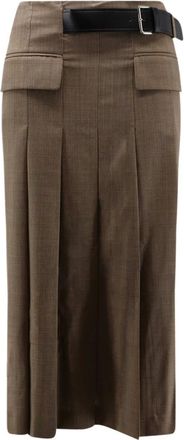 Semicouture Rokken, Dames, Bruin, S, Wol, Prins van Walesruit Middelrok