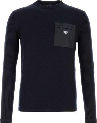 Prada Dark Blue Knitted Sweater