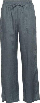 Part Two Turbulentie Linnen Broek Straight-Leg Stijl - Dames - Wijde Broeken - Grijs - XL - Linnen - Broeken