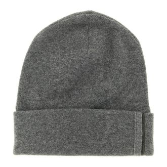 Brunello Cucinelli Monili Cashmere Muts - Dames - Hoeden - Grijs - M - Kasjmier - Accessoires