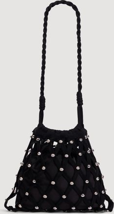Sandro Studded net mesh bag