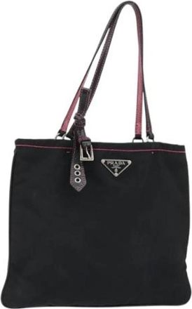 Prada Pre-owned Nylon Tote Bag - Dames - Vintage Shopper - Zwart - ONE Size - Nylon - Vintage