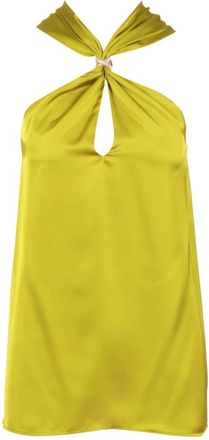 Simona Corsellini Top - Dames - Tops zonder mouwen - Groen - S - Tops